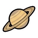 planet in cartoon style