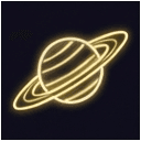 planet in neon style